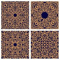 Seamless patterns of arabic ornament vector