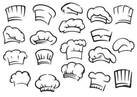 Chef toques and hats set vector