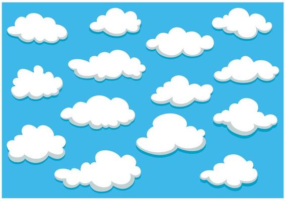 Cartooned clouds background
