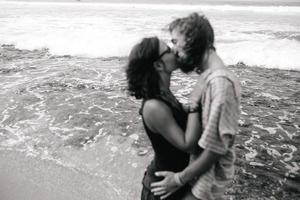 couple on a tropical beach photo