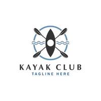 diseño de logotipo de deporte de kayak vector