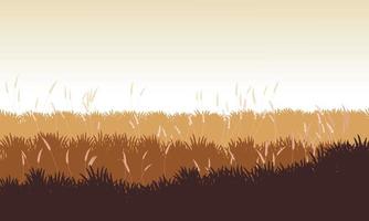autumn grass. brown grass field vector