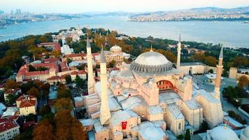 Sehzade Mosque from sky Golden Horn Istanbul photo