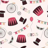 circus elements pattern design vector