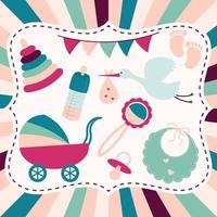 baby shower collection vector