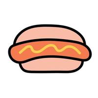 cute hotdog icon vector