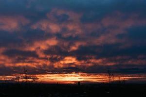 Fondo de cielo al atardecer. foto