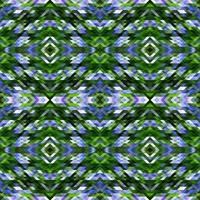 Vector seamless pattern with rhombuses green and blue elements. Beautiful background with rectangles and squares.