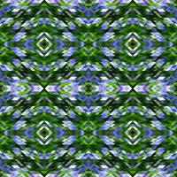 Vector seamless pattern with rhombuses green and blue elements. Beautiful background with rectangles and squares.