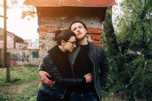 couple on the roof photo