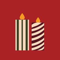 Christmas advent calendar 11. 11 in the form of candles. Vector illustration