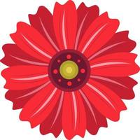 ilustración de vector de flor de margarita de gerbera para diseño gráfico y elemento decorativo