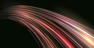 Colorful light trails, long time exposure motion blur effect. Vector Illustration