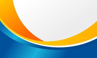Blue and yellow curve banner background vector