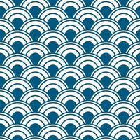 Flat Japenese wave style pattern background vector