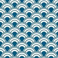 Flat Japenese wave style pattern background vector