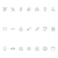 Romance, love and dating concept. Collection of outline symbols drawn in modern flat style with thin line. Editable strokes. Line icons of various icons next to hearts
