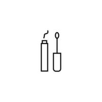 concepto de belleza y cosmética. símbolo de contorno adecuado para sitios web, publicidad, sitios web, etc. trazo editable. icono de línea de brillo de labios o tinte para labios para maquillaje decorativo vector