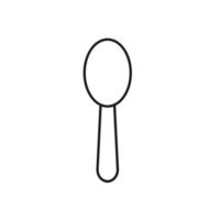 Vector outline symbol suitable for internet pages, sites, stores, shops, social networks. Editable stroke. Line icon of simple spoon
