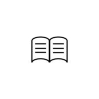 Modern outline signs suitable for internet pages, applications, stores etc. Editable strokes. Line icon of lines on pages of opened book vector