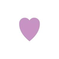 concepto de amor y familia. icono de línea de corazón violeta simple como símbolo de fecha, pulso, San Valentín, etc. vector