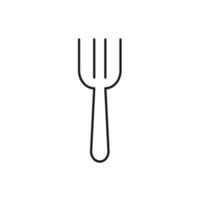 Vector outline symbol suitable for internet pages, sites, stores, shops, social networks. Editable stroke. Line icon of fork