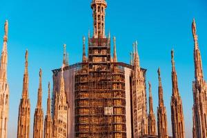 Roof terraces of gothic Cathedral photo