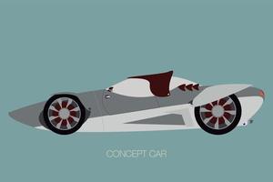 futuristic super car, flat design style vector