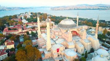 Sehzade Mosque from sky Golden Horn Istanbul photo