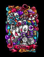 ilustración de garabato de casino vector