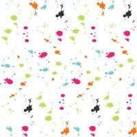 Ink splash seamless vector pattern isolated on White background. Design for use backdrop wrapping paper all over textile fabric print and others