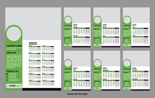 2023 calendar design template vector