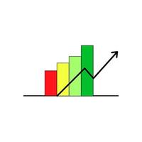 el gráfico de datos comerciales y el gráfico financiero de crecimiento informan sobre el fondo de la pantalla de cristal financiero futurista con la plantilla infográfica de la economía del mercado de valores. vector