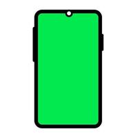 realistic Monitor laptop tablet and phone set - green screen - 3d render vector