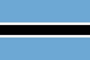 The national flag of Botswana with official colors and correct proportion vector