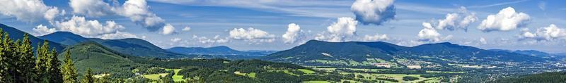 Panorama of summer mountains photo