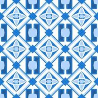 Blue tone chevron zigzag pattern design with aztec style. Seamless chevron pattern. Vector Illustration.