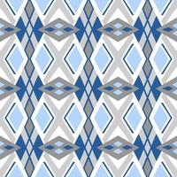 Blue tone chevron zigzag pattern design with aztec style. Seamless chevron pattern. Vector Illustration.