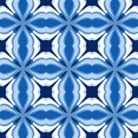 Blue tone chevron zigzag pattern design with aztec style. Seamless chevron pattern. Vector Illustration.