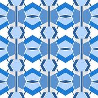 Blue tone chevron zigzag pattern design with aztec style. Seamless chevron pattern. Vector Illustration.