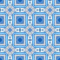 Blue tone chevron zigzag pattern design with aztec style. Seamless chevron pattern. Vector Illustration.