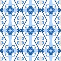 Blue tone chevron zigzag pattern design with aztec style. Seamless chevron pattern. Vector Illustration.