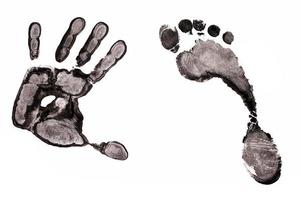Imprint hands and heel photo