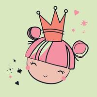 pretty little princess vector