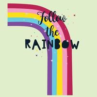 follow the rainbow vector