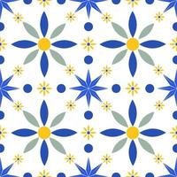 Flat, seamless pattern design motif and graphic in soft yellow and green blue color. Tile, paper or fabric style. vector