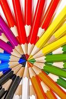 macro de crayones de colores foto