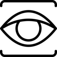 ilustración de vector de ojo en un fondo. símbolos de calidad premium. iconos vectoriales para concepto y diseño gráfico.