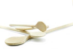 Group of wooden spoons photo