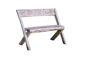 Old wooden bench isolated. photo